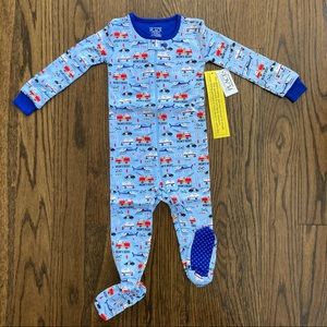 NWT The Children’s Place Emergency Vehicle Themed Boy’s Footie Pajamas, 12-18M